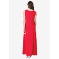 thumbnail image 2 of Roaman's Women's Plus Size Stretch Knit Sleeveless A-Line Maxi Dress, 2 of 4