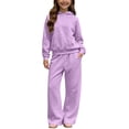 thumbnail image 2 of Amidoa Girls 2 Piece Outfits Fall Winter Clothes Print Top Soft Long Sleeved and Pants Kids Clothing Sets, 2 of 9