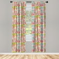 thumbnail image 3 of Ambesonne Love Curtains, Colorful Romantic Engagement, Pair of 28"x63", Multicolor, 3 of 5
