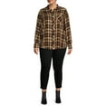 thumbnail image 5 of Terra & Sky Women's Plus Size Plaid Button-Down Shirt, 5 of 5