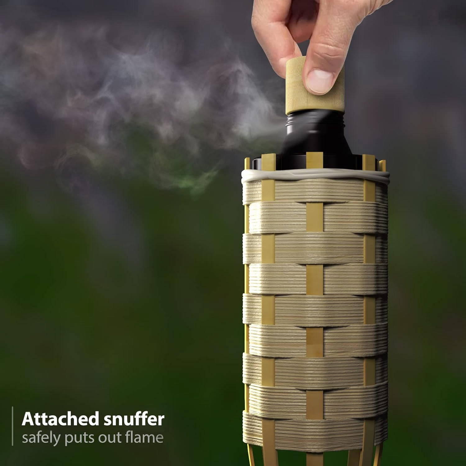 Torches for Outside Mosquitos Repellent - 5 Ft. Tall - (12 Pack) - Decorative Garden & Backyard Lights - Mosquito Torches Outdoor - Oil Lamp for Citronella - Flame Lasts Over 8 Hours