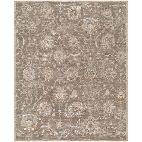 Hauteloom Jadine Living Room, Bedroom Area Rug - Traditional - Medium Gray, Taupe, Dark Brown - 10' x 13'11"