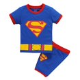 thumbnail image 1 of Niños Marvel DC Superhero ropa verano camiseta pantalones cortos conjunto ropa de dormir, 1 of 2