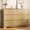 Natural, variant on 6-Drawer Dresser for Bedroom, 47-inch Wide Modern Minimalist Storage Chest with Safe Rounded Corners & Handle-Free Groove Design, Anti-Tip Anchor Included (Black)
