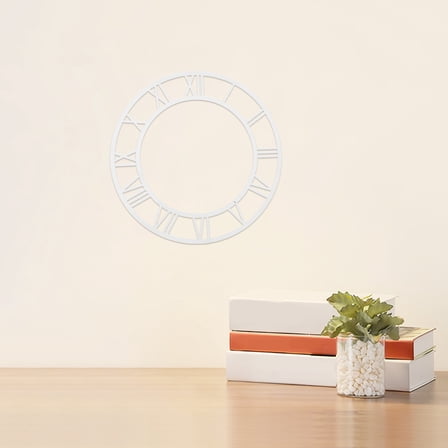 Milisten White Acrylic Roman Numeral Wall Clock Mirror for Living Room Entryway Home Decor Modern Design