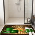 thumbnail image 5 of Tyidzon St. Patrick's Day Green Shamrock Bathroom Rug, Shamrocks Washable Non Slip Decorative Doormat, Soft Absorbent Shower Mat for Bathroom Indoor Outdoor Entrance, 5 of 6