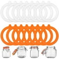 thumbnail image 3 of 16pcs Jar Seals Silicone Seals for Mason Jar Lids Replacement Sealing Rings Leak-Proof Rubber Jar Sealing Rings for Glass Clip Mason Jar Can (3 Colors), 3 of 11