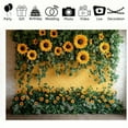 thumbnail image 4 of Sunflower Wall Backdrop Nature Lush Greenery Floral Banner Warm Yellow and Green Backdrop Decor for Bridal Baby Shower Birthday Wall Decor Photography Garden Wedding Party Supplies, 4 of 7
