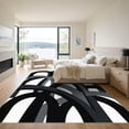 thumbnail image 3 of ODIKA 6'x9' Machine Washable Non-Slip Area Rug, Abstract Black High Traffic Rug, Black, 1102024, 3 of 7