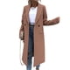 thumbnail image 3 of Abrigo de Lana de Invierno para Mujer, Estilo Informal, con Solapa y Botonadura Sencilla. Caqui L, 3 of 10