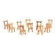 thumbnail image 4 of 10 Piezas Dollhosue Decoración Silla De Resina Para Muñecas Comedor Muebles, 4 of 6