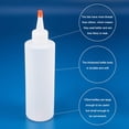 thumbnail image 3 of 8.4oz 8Pack Plastic Open Nozzle Squeeze Bottles with Red Tip Caps for Crafts Art Glue Multi Purpose, 3 of 8
