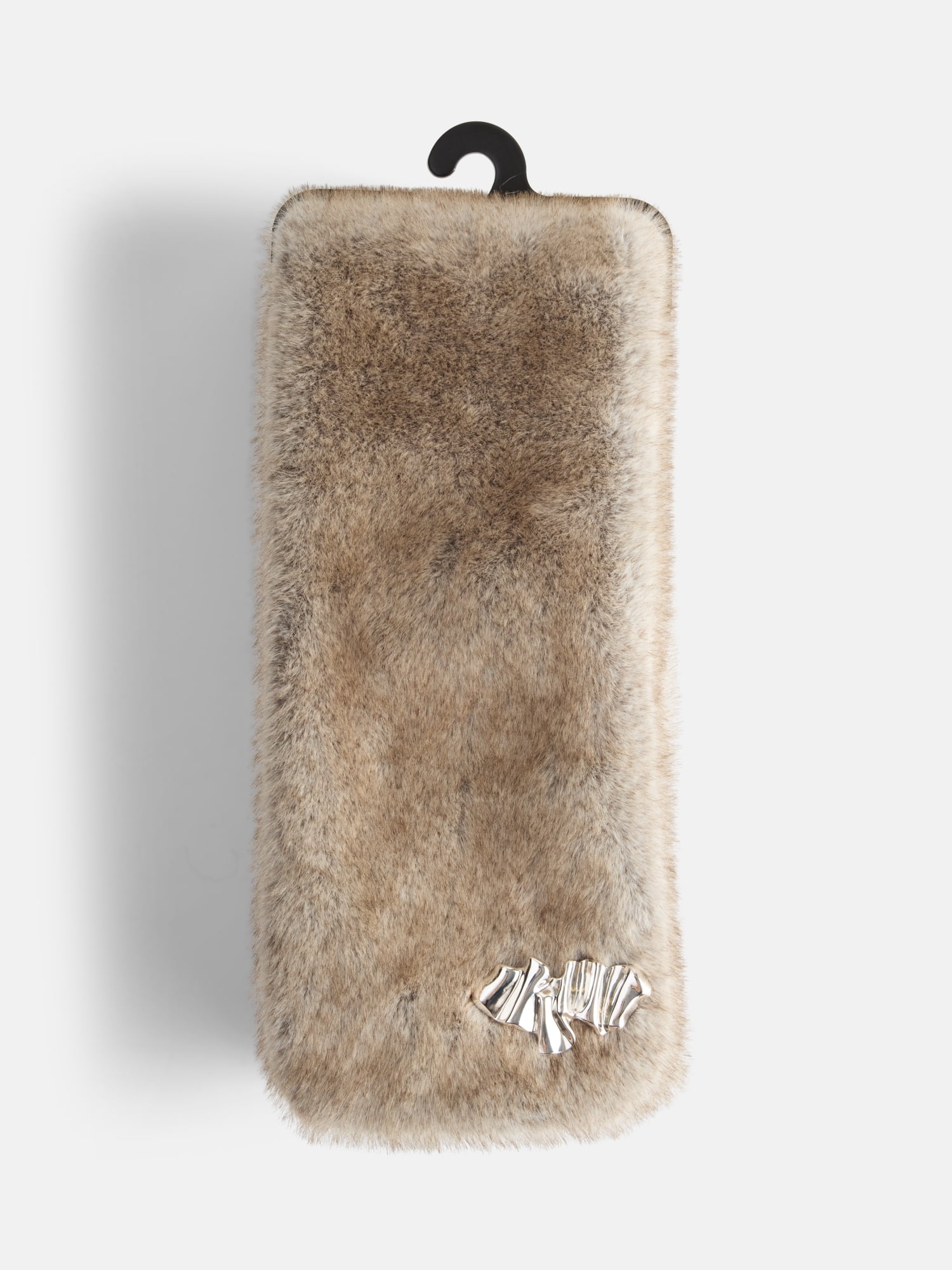 Scoop Women's Faux Fur Scarf, Gray