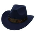 thumbnail image 3 of Celivon Western Cowboy Hat Jazz Bowler Hat Cow Head Decoration Ethnic Style Hat, 3 of 3