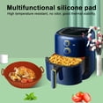 thumbnail image 3 of Shoreew 2Pcs Non-Stick Silicone Liner Mat 8-Inch Square Air Fryer Pad for 4-7 QT Air Fryers Heat Resistant Dishwasher Safe BPA-Free Cooking Accessory, 3 of 7