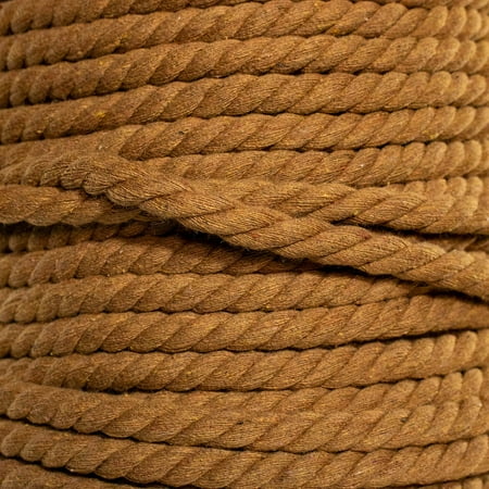 

Super Soft 3 Strand Twisted Cotton Rope - Multiple Colors to Choose from in Various Diameters and Lengths