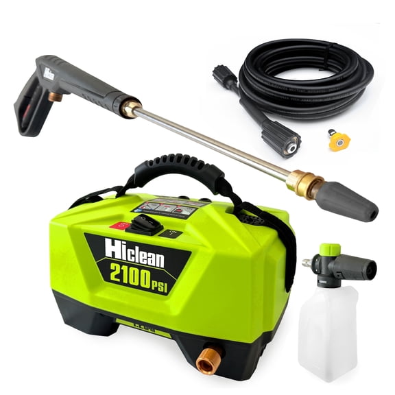 Hiclean Premium Electric Pressure Washer, 2100 PSI, Compact Power Washer for Car Detailing and Outdoor Cleaning, ETL Safety Certified