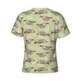 thumbnail image 6 of Vsdgher Twig Sloth Print Men's Dry Fit Mesh Athletic Shirts Moisture Wicking Tennis T-Shirt Tops, 6 of 9