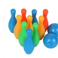 thumbnail image 3 of Bowling Toy 12Pcs/Set Kids Solid Color Pins Balls Bowling Game Indoor Sport Development Toy, 3 of 6