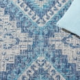 thumbnail image 6 of SAFAVIEH Courtyard Davin Geometric Indoor/Outdoor Runner Rug, Light Grey/Blue, 2'3" x 6'7", 6 of 7
