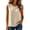 Beige, variant on Womens Sleeveless Cotton Linen Vest Tops Casual Crew Neck Double Chest Pocket Loose Fit Summer Tank Tops. by Yigetop Beige L
