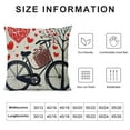 thumbnail image 5 of JEUXUS Valentines Pillow Covers  Bicycle Love Heart Pillow Covers Valentine Home Decorative for Sofa, 5 of 5