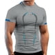 thumbnail image 3 of Camiseta deportiva para hombre, camiseta de entrenamiento transpirable, manga corta con estampado bonito para gimnasio, 3 of 5