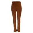 thumbnail image 2 of Pantalones acampanados casuales de punto de gamuza compuesta para mujer de moda, 2 of 5