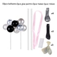 thumbnail image 4 of Cake Topper Home Wedding Party Cake Balloon Ribbon Straws Decoration Pastry Decor Silver Black Glitter Balloon, 4 of 9