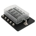 thumbnail image 4 of 10 Way Blade Fuse Box 10‑32V 100A Rated Dustproof Clip On Cover with Red LED Indicator for Car RV Bus Yacht Ship, 4 of 8