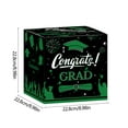 thumbnail image 3 of 2025 Graduation Card Box - 8.9x8.9x8.9in Class Of 2025 Party Decorations, Foldable Cardboard Congrats Grad Gift Holder (Green)​, 3 of 6