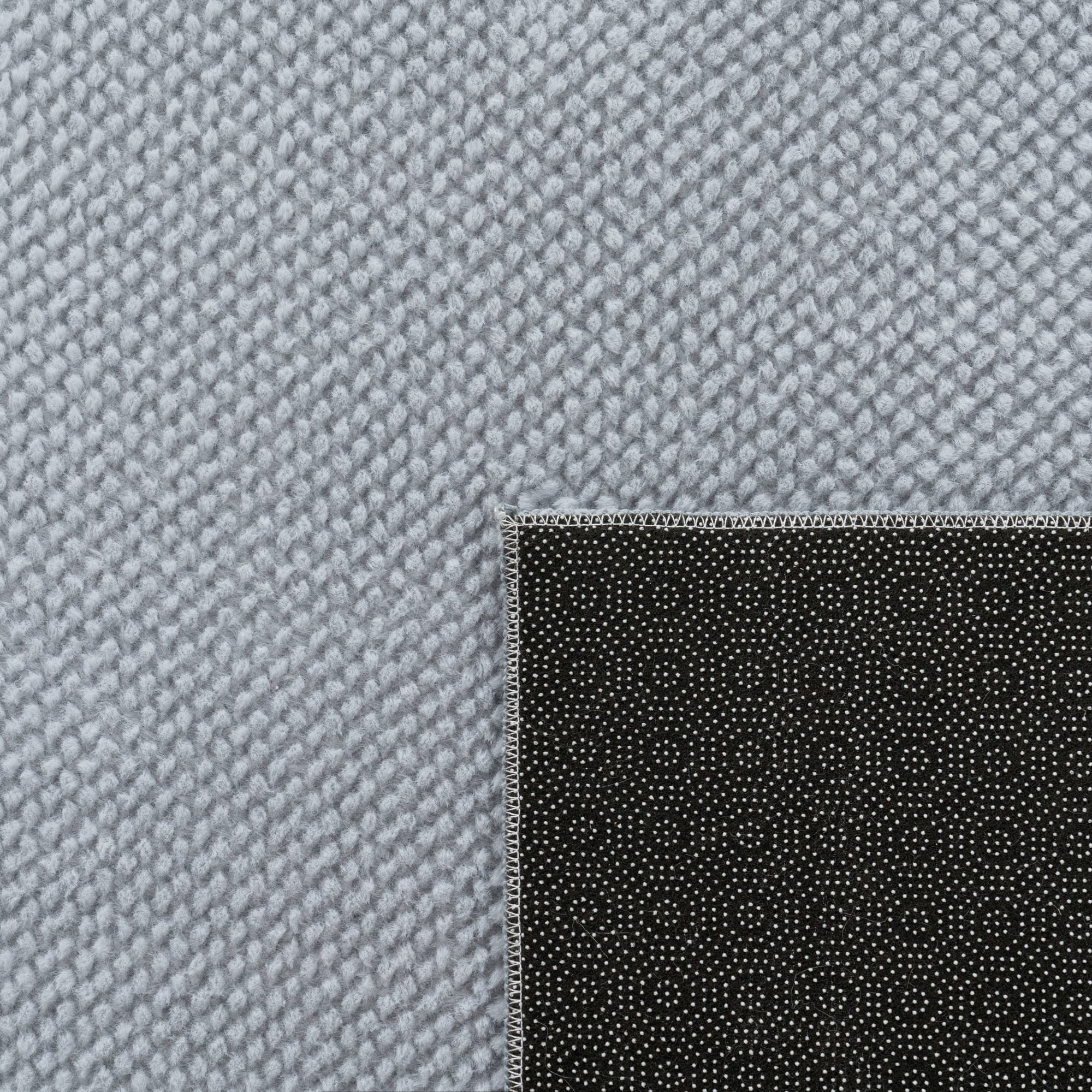 Paco Home Textured Area Rug Soft & Washable in Grey - 3'11" x 5'3" (4'x5')