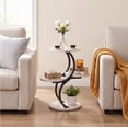 thumbnail image 3 of Biemlerfn 4-Tier Round Side Table, Small End Table with Metal Frame, Wood Nightstand for Patio, Sofa, Living Room & Bedroom, White Maple, 3 of 11