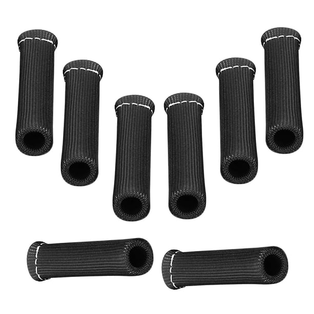 8 fundas protectoras térmicas para bujías de motocicleta y coche. negro