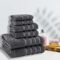 thumbnail image 5 of American Soft Linen Gray Towel Set 100% Turkish Cotton Towels for Bathroom 6 Piece, 5 of 7