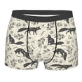 thumbnail image 4 of Goofa Vintage Moon Fox Printed Men's Boxer Briefs Underwear, Moisture-Wicking Underwear, Trunk,Soft and Breathable Cotton Underwear-Large, 4 of 9