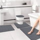 thumbnail image 5 of Juego de 4 alfombrillas de baño de espuma, suaves, absorbentes y antideslizantes, lavables a máquina y de secado rápido, para hogares y baños de invitados. Aestivo | Gris oscuro | AESTIVO, 5 of 7