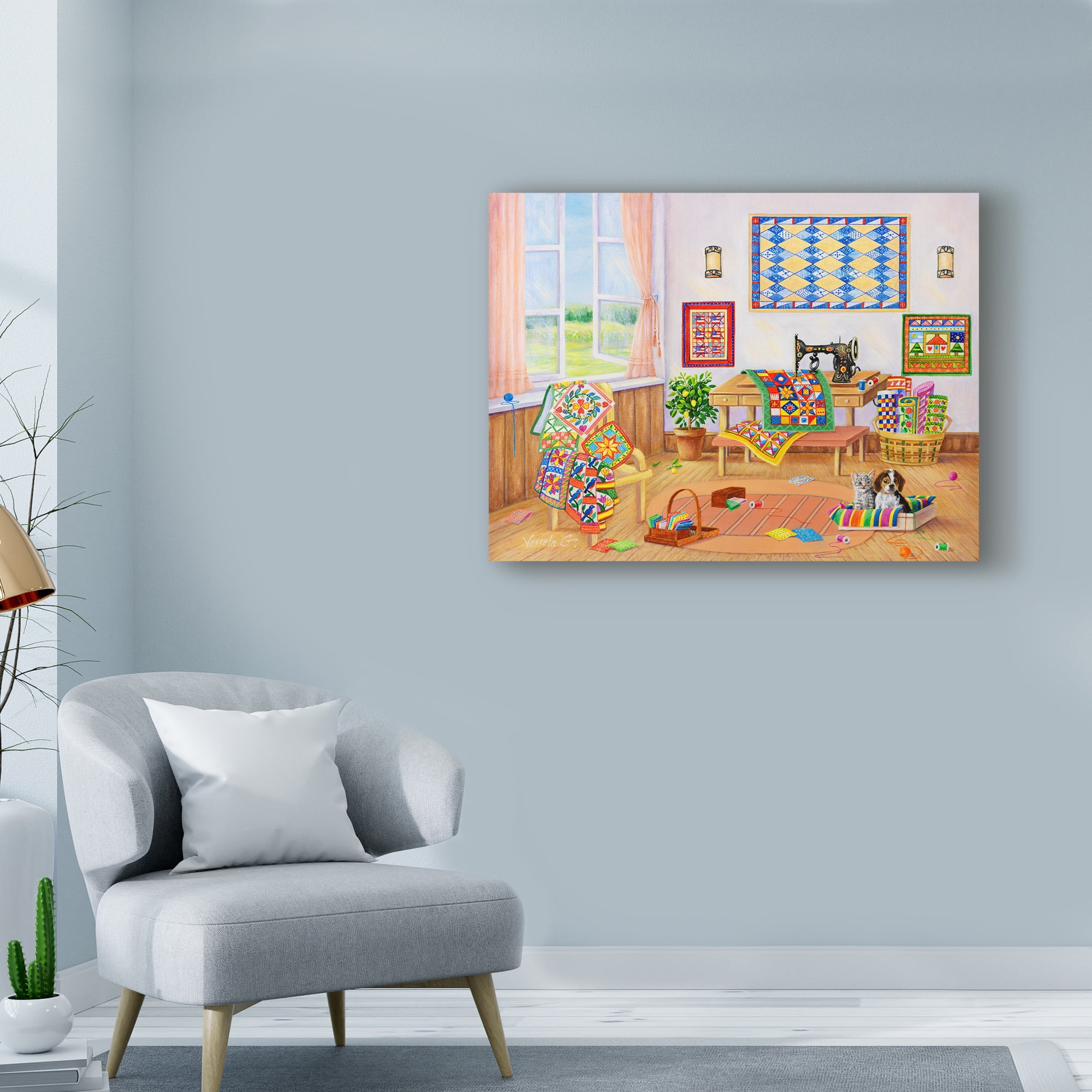 Trademark Fine Art 'We Didn't Do It' Canvas Art by Vessela G.