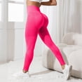 thumbnail image 2 of UngA 3D Gym Leggings for Women, Butt Lift and Tummy Control High Waisted Shaping Pants, Skin-Friendly & Breathable No Curling Lift Pants Workout Women's Leggings Hot Pink,L, 2 of 5