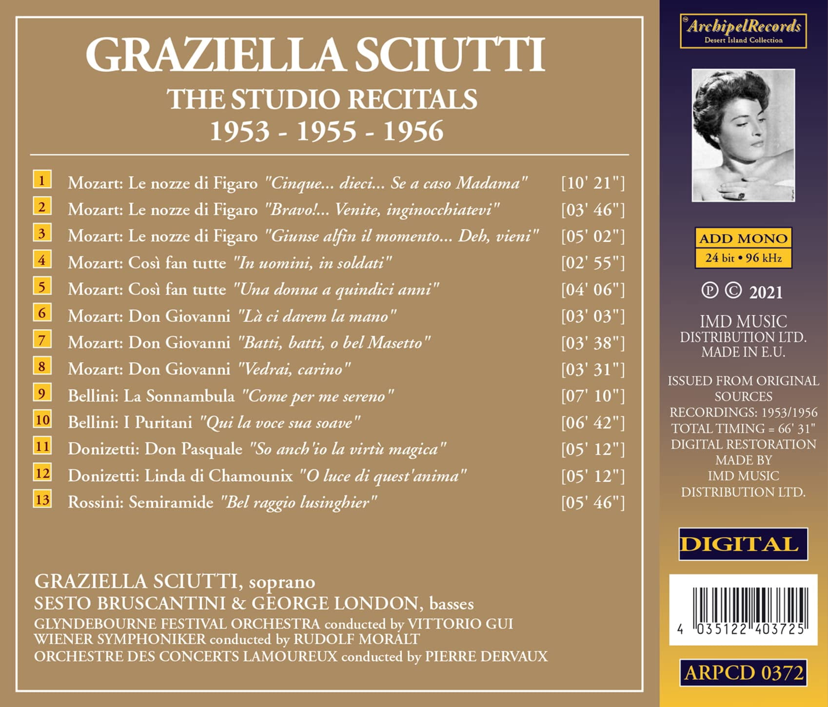 Graziella Sciutti - Studio Recordigns - Music & Performance - CD