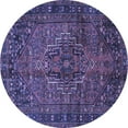 thumbnail image 1 of Ahgly Company Machine Washable Indoor Round Persian Blue Traditional Area Rugs, 3' Round, 1 of 4