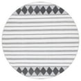 thumbnail image 3 of SAFAVIEH Montauk Foliage Striped Cotton Area Rug, Dark Grey/Ivory, 8' x 10', 3 of 5
