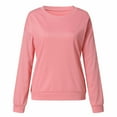 thumbnail image 5 of Women Tops O Neck Daily Fashion Sweatshirt Women's Basic Cotton Tee - Casual Short Sleeve Shirt, 5 of 8