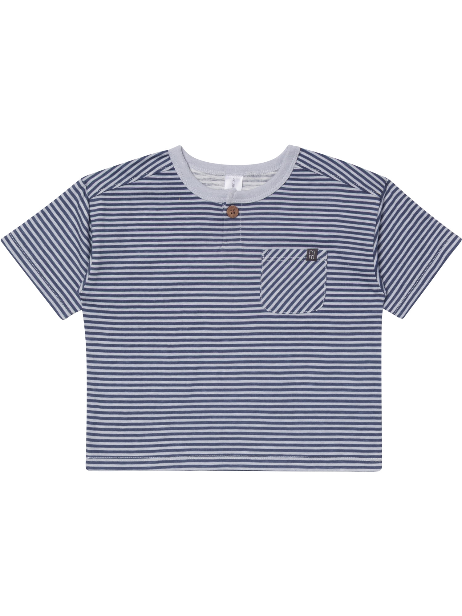 Modern Moments by Gerber Baby and Toddler Boy Henley Tee and Short Set, 2-Piece, Sizes 0/3 Months - 5T