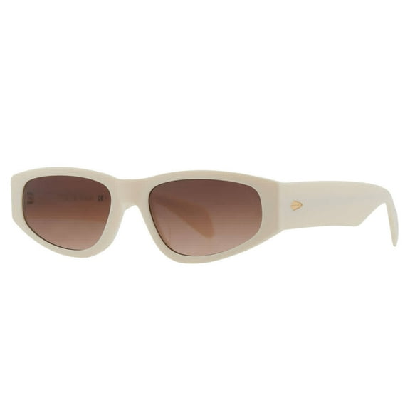 Rag & Bone RNB 1047/G/S Acetate Womens Oval Sunglasses Cream Gold 55mm Adult