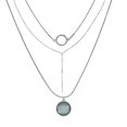 thumbnail image 1 of Collar multicapa para mujer a la moda, colgante con decoración de piedras semipreciosas, joyería de cadena, 1 of 1