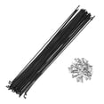 thumbnail image 1 of Radios de bicicleta Unique Bargains 14G 240MM para bicicleta de montaña acero negro 36Pcs, 1 of 7