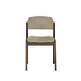 thumbnail image 4 of Weston Home Skovde Modern Walnut Finish Dining Chair, Set of 2, Beige Fabric, 4 of 9