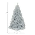 thumbnail image 2 of Costway 6Ft Hinged Unlit Artificial Silver Tinsel Christmas Tree Holiday w/Metal Stand, 2 of 10