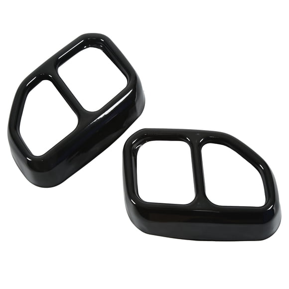 M Buder 2 Piezas Cubierta del Tubo de Escape Embellecedor Negro Brillante de Acero Inoxidable para Coche Reemplazo de Accesorios Exteriores Compatible con BMW X3 G01 X4 G02 2022+
